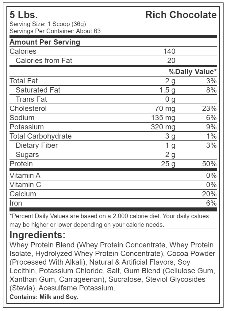 Elite 100% Whey Protein 5Lbs – NutriSport